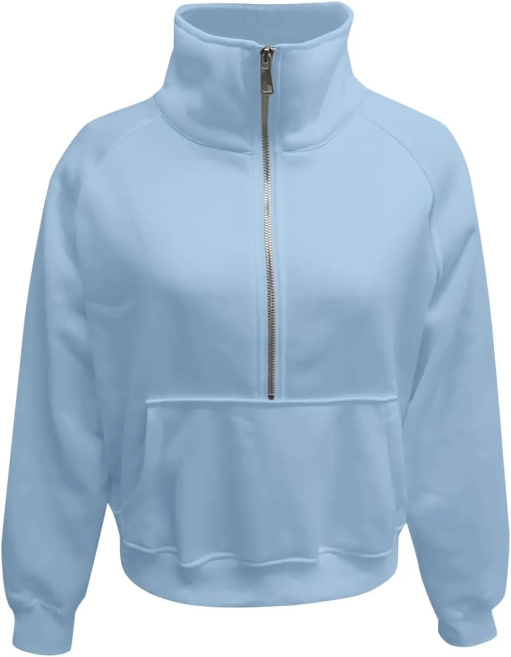 Sweatshirt for Women Sweatshirts Half Zip Cropped Pullover Fleece Quarter Zipper Hoodies Fall Outfit Clothes Thumb Hole