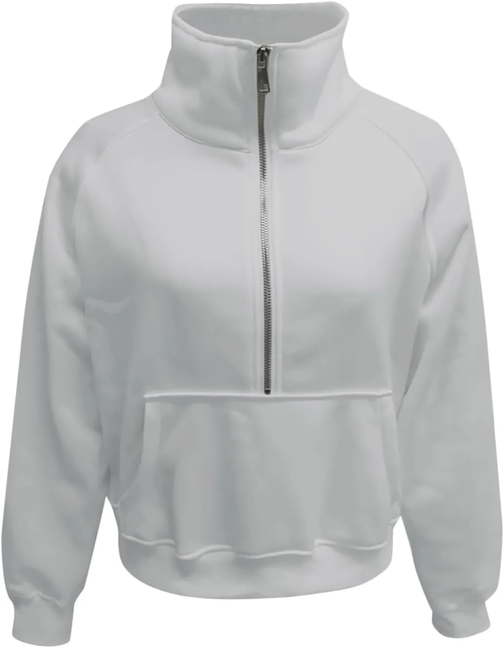 Sweatshirt for Women Sweatshirts Half Zip Cropped Pullover Fleece Quarter Zipper Hoodies Fall Outfit Clothes Thumb Hole