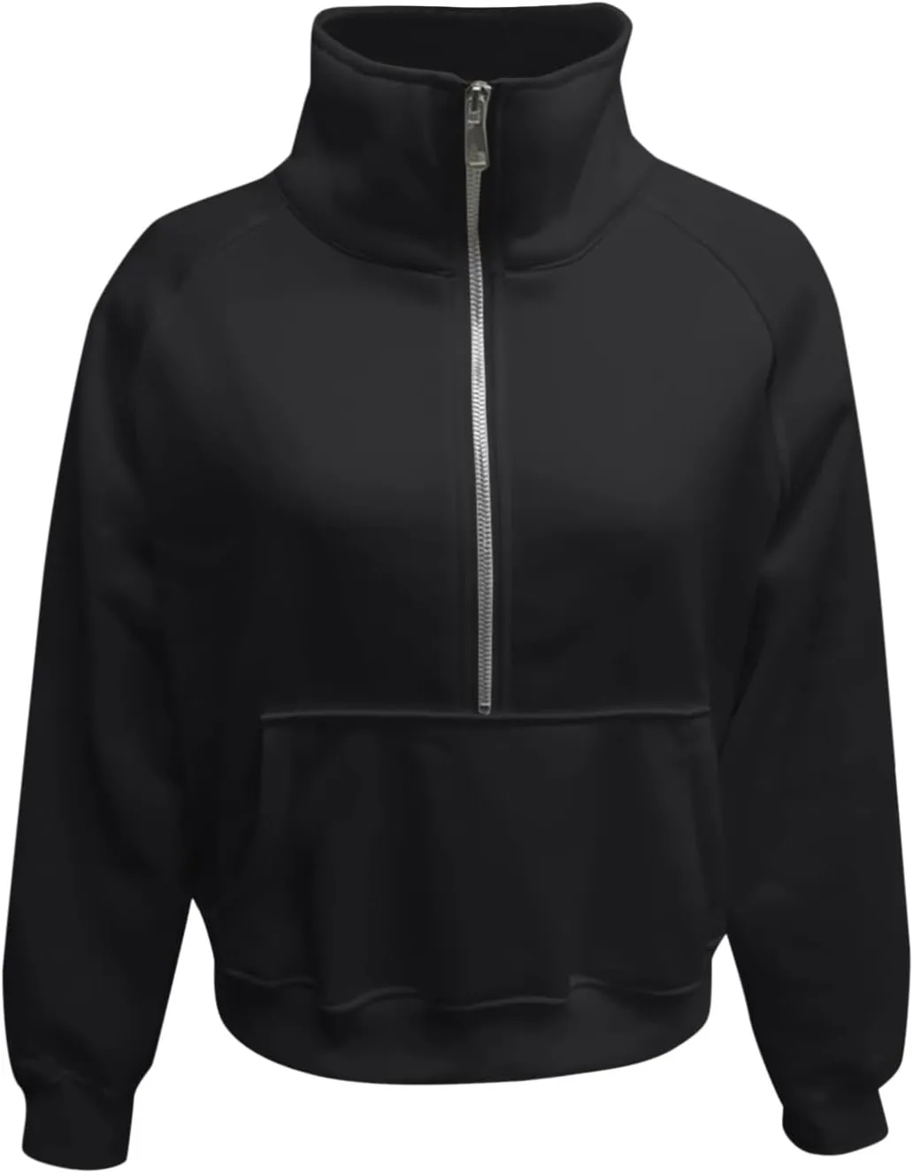 Sweatshirt for Women Sweatshirts Half Zip Cropped Pullover Fleece Quarter Zipper Hoodies Fall Outfit Clothes Thumb Hole