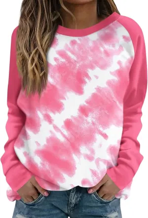 Sweatshirts for Women Crewneck Long Sleeve Vintage Sweatshirt Floral Print Oversized Basics Clothes Clothing