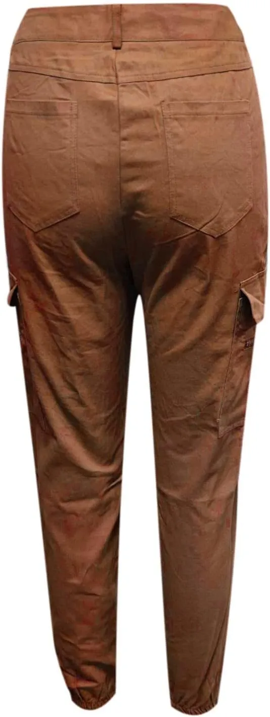 Tactical Pants for Women Skinny Stretch Cargo Pants High Waisted Straight Leg Pants Bound Feet Ripstop Cargo Trousers