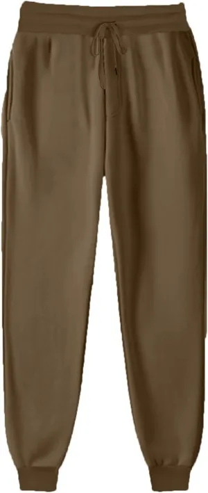 TANGNADE Fleece Lined Sweatpants Women Drawstring Joggers with Pockets High Waisted Thermal Winter Warm Pants