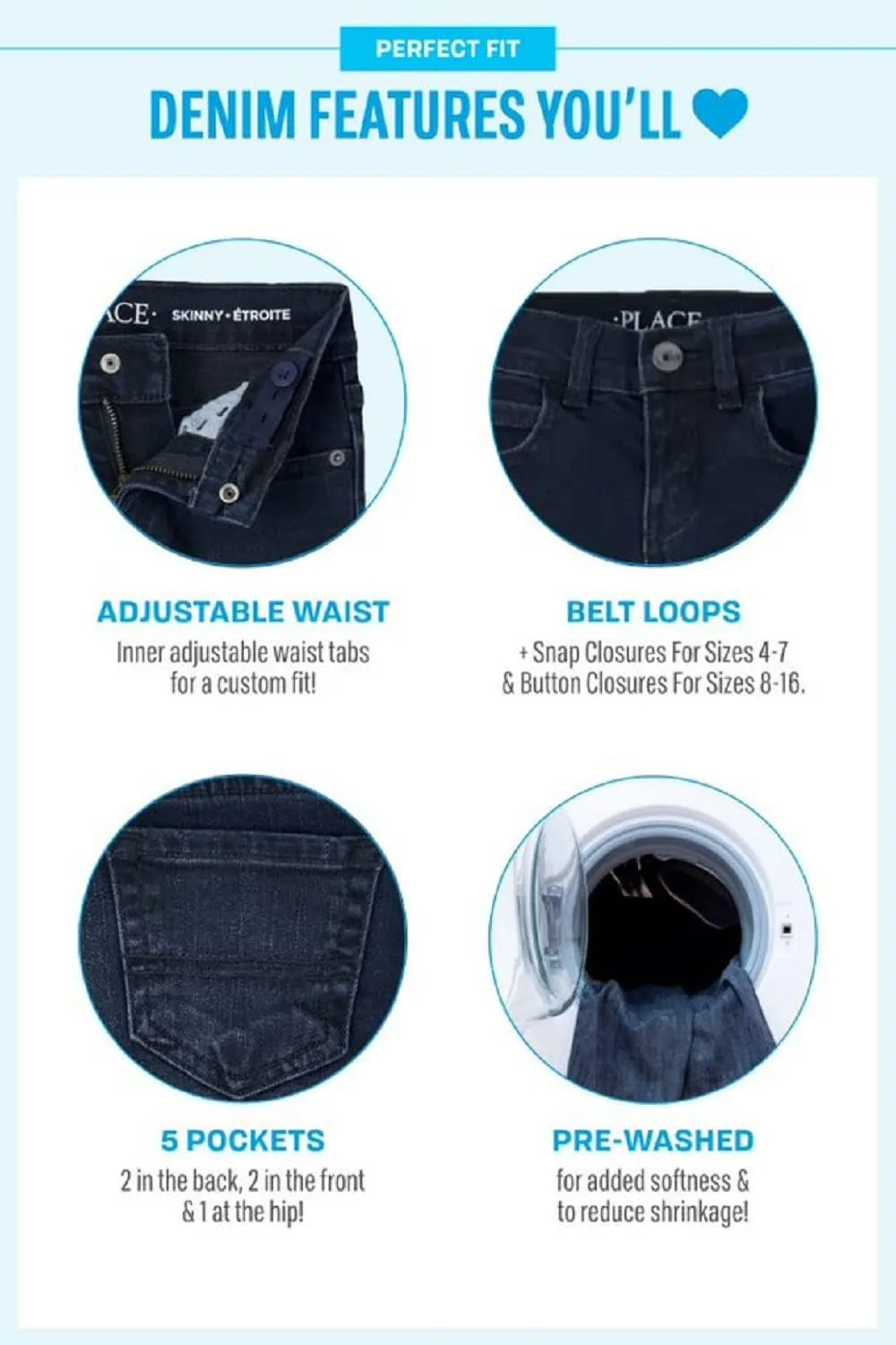 The Children's Place Boys Multipack Basic Bootcut Jeans