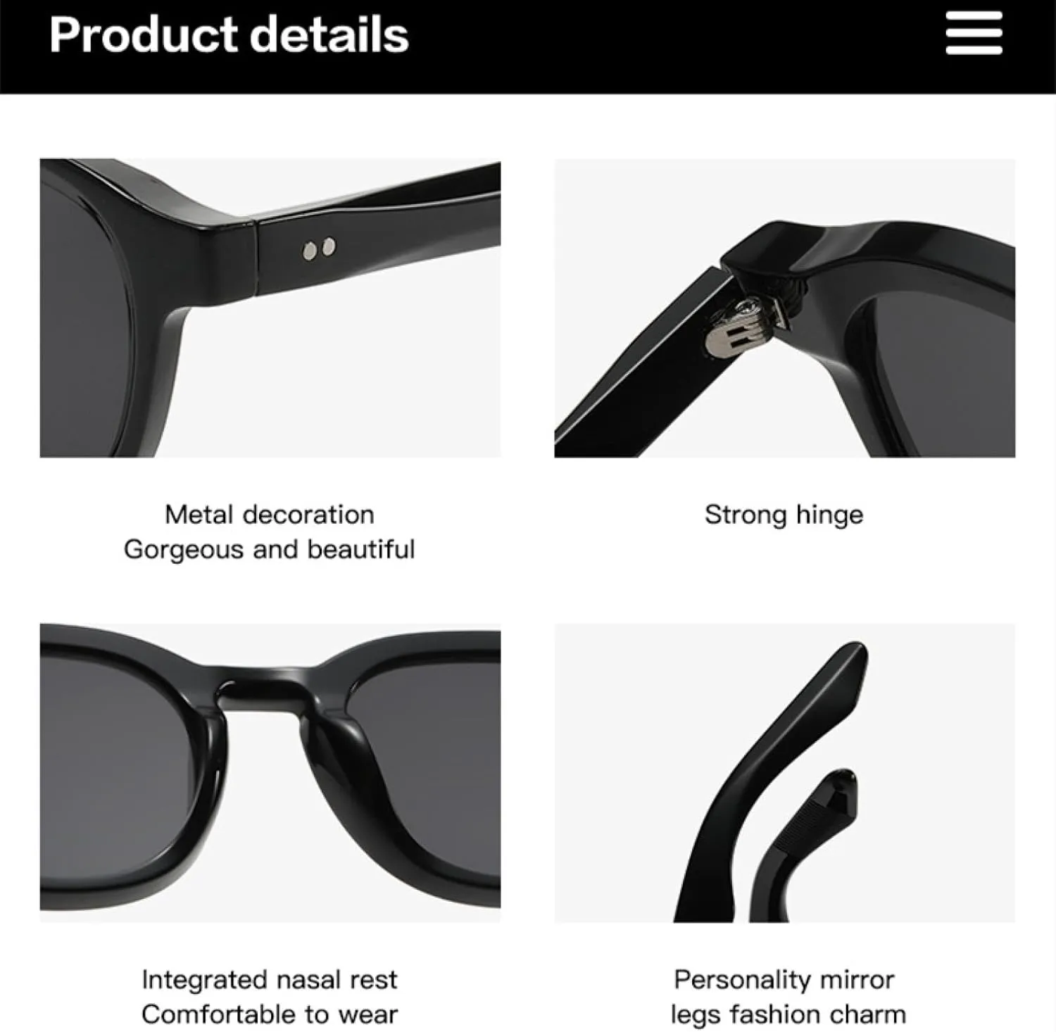 Trendy Round Sunglasses Popular Trending Shades Small Eyewear Sun Glasses Female Male Uv400
