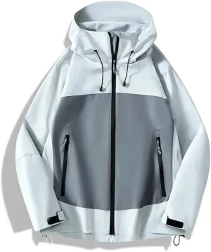 Unisex Waterproof Windbreaker Hiking Camping Climbing Trekking Hooded Jackets Sporty Rain Coat