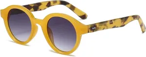 Vintage Color Round Sunglasses Women Men Fashion Shades Uv400