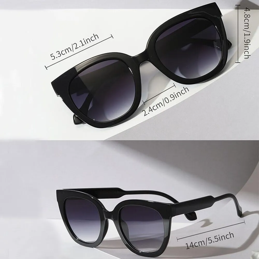 Vintage Leopard Round Sunglasses Woman Fashion Cat Eye Mirror Sun Glasses Female Designer Classic Gradient
