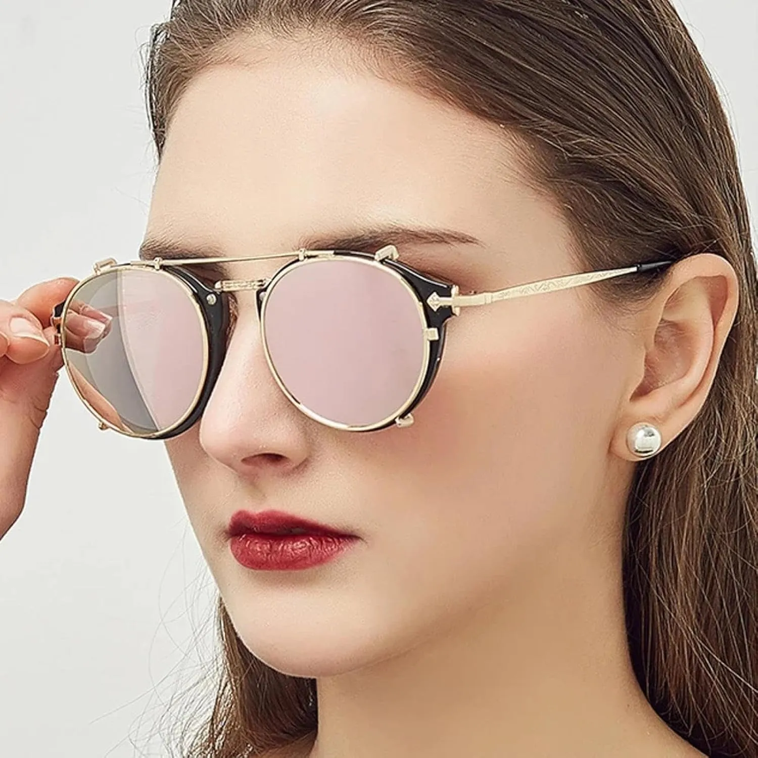 Vintage Round Sunglasses for Men Uv400 Protection