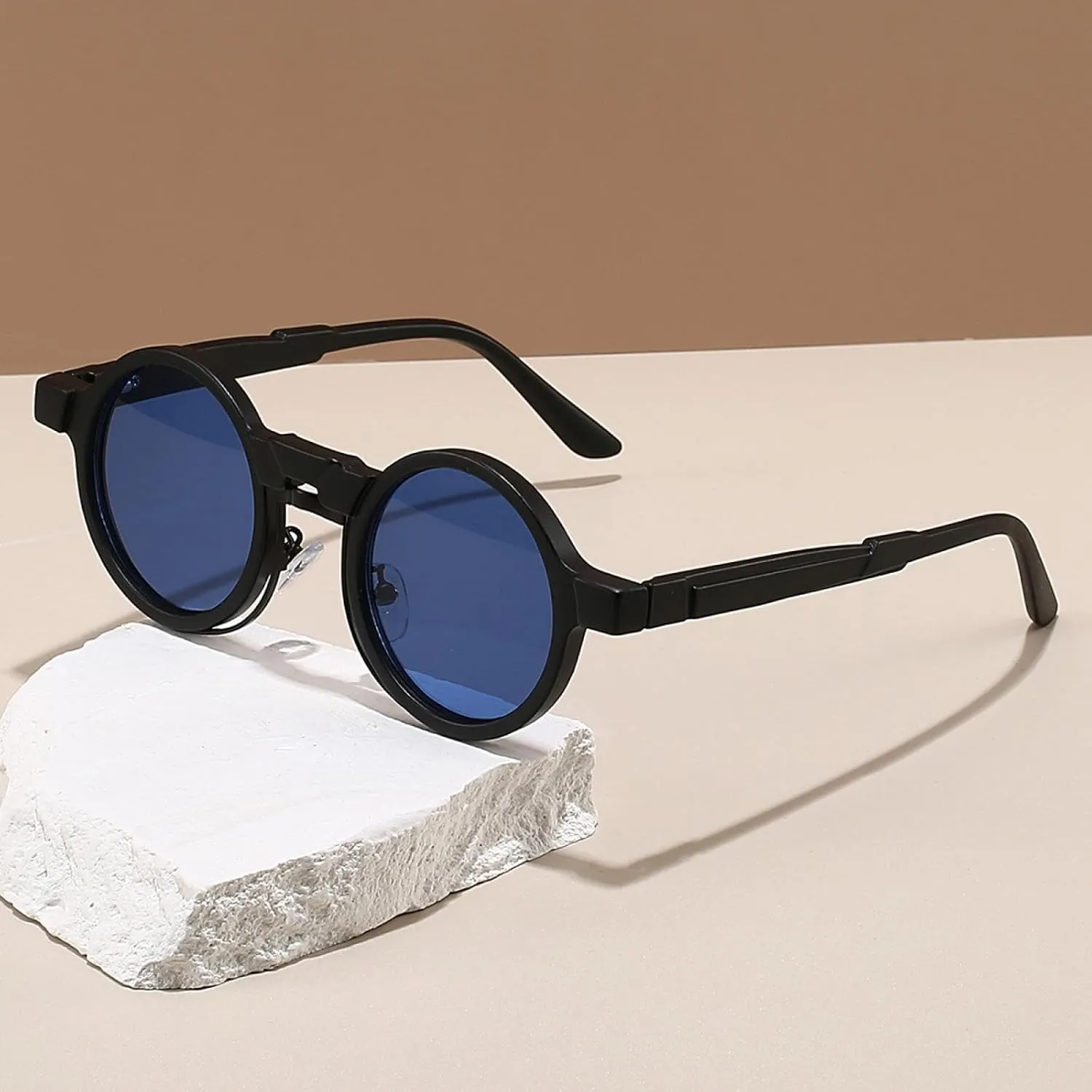 Vintage Round Sunglasses Men Classic Shades Women Punk Sun Glasses
