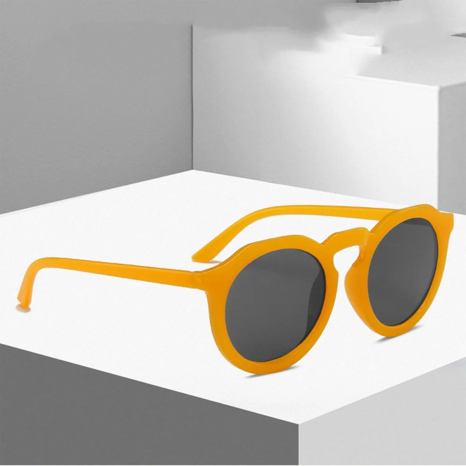 Vintage Round Sunglasses Women Fashion Orange Sun Glasses for Female Shades Uv400 Eyeglasses