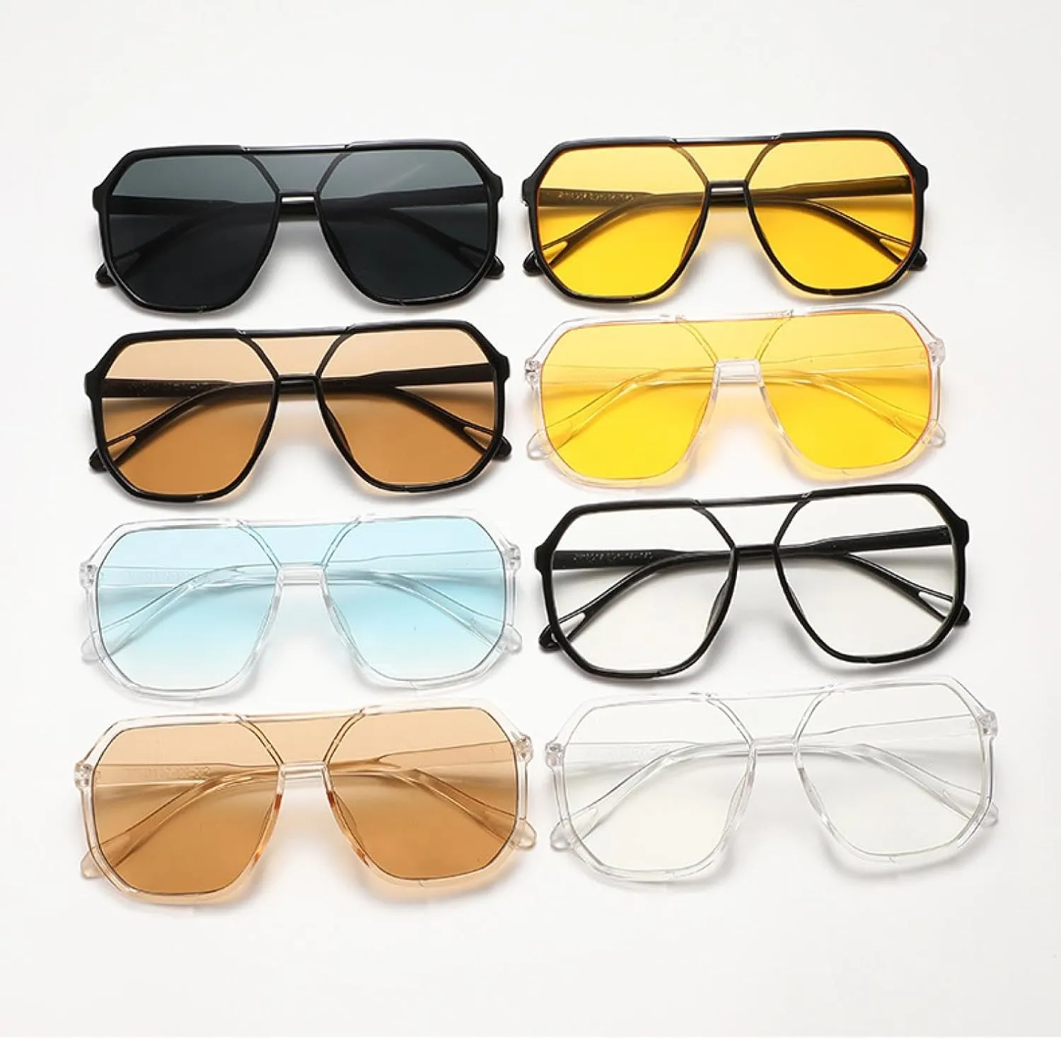 Vintage Round Sunglasses Women Men Luxury Big Polygon Glasses Female Male Eyewear