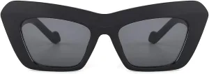 Vintage Square Cat Eye Sunglasses for Women Men Y2K Retro 90s Thick Frame Trendy Shades UV400 Protection