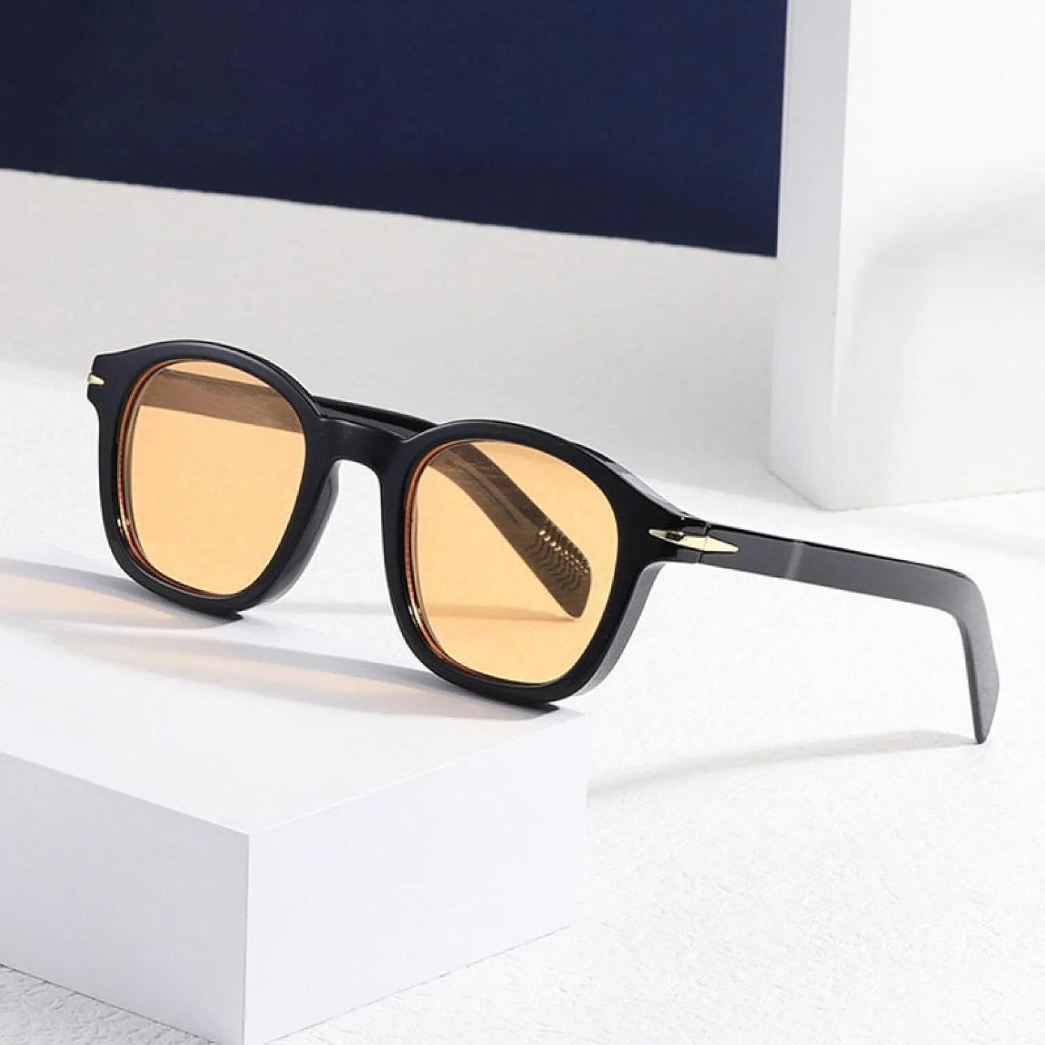 Vintage Thick Frame Round Sunglasses Uv400