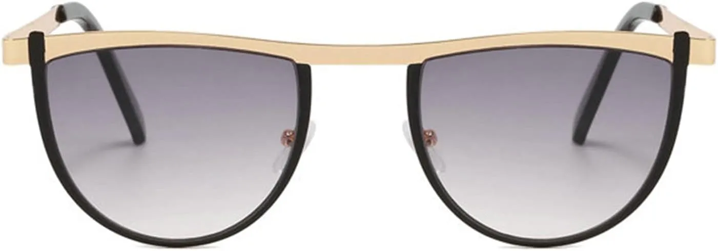 willochra Vintage Y2K Sunglasses Women Male Shades Fashion cat eye Sunglass Clear Ocean Lens Hip Hop Punk Party Glasses