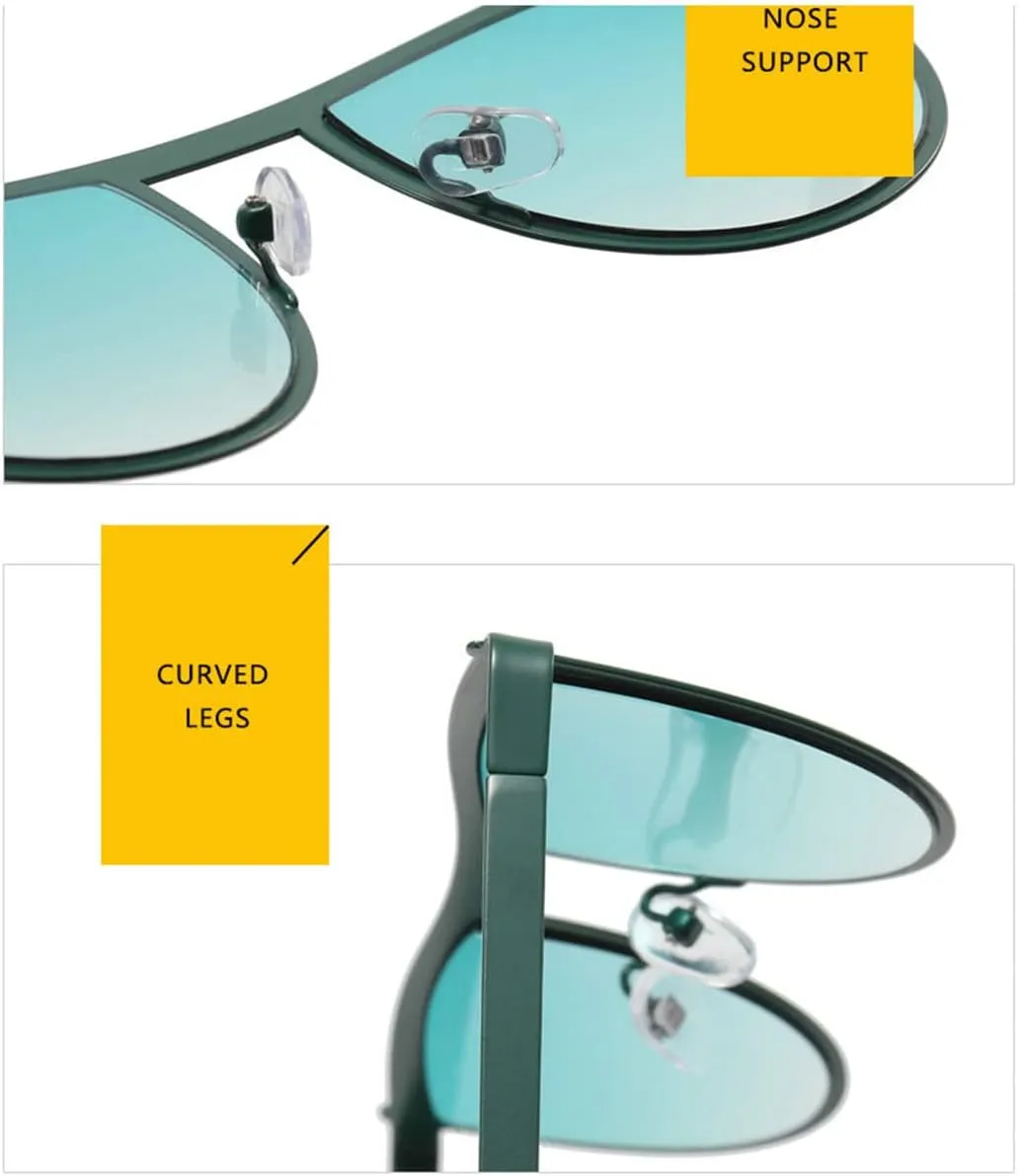 willochra Vintage Y2K Sunglasses Women Male Shades Fashion cat eye Sunglass Clear Ocean Lens Hip Hop Punk Party Glasses