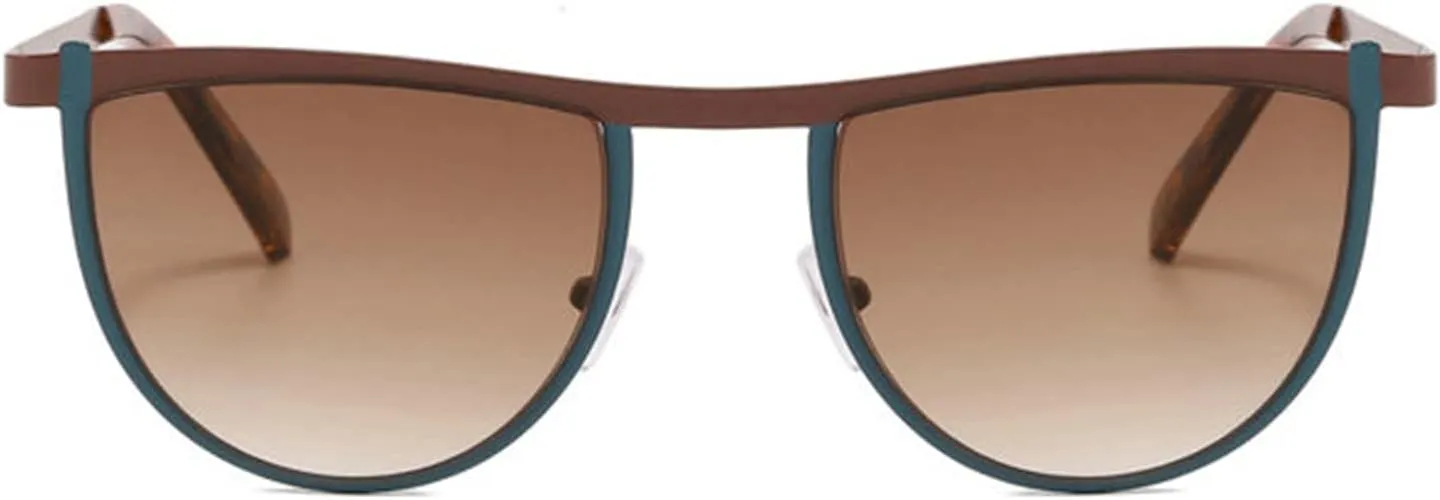 willochra Vintage Y2K Sunglasses Women Male Shades Fashion cat eye Sunglass Clear Ocean Lens Hip Hop Punk Party Glasses