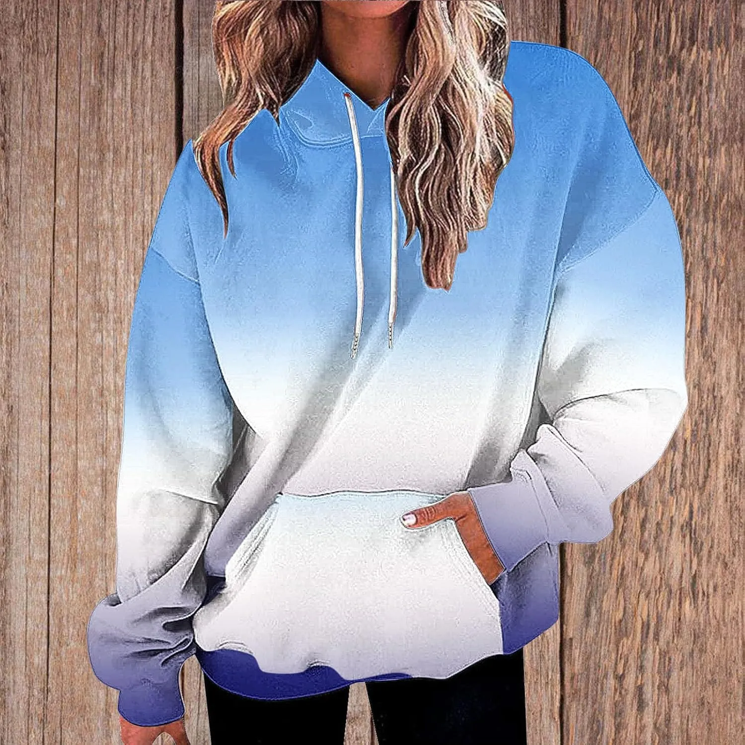 Women 2024 Oversized Sweatshirts Neno Print Drawstring Cute Hoodies Pullover Tops Fall Winter Trendy Clothes