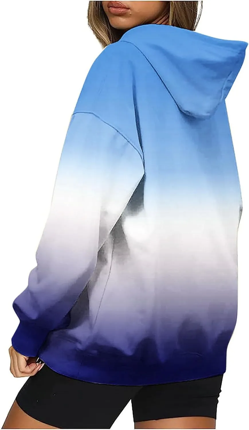 Women 2024 Oversized Sweatshirts Neno Print Drawstring Cute Hoodies Pullover Tops Fall Winter Trendy Clothes