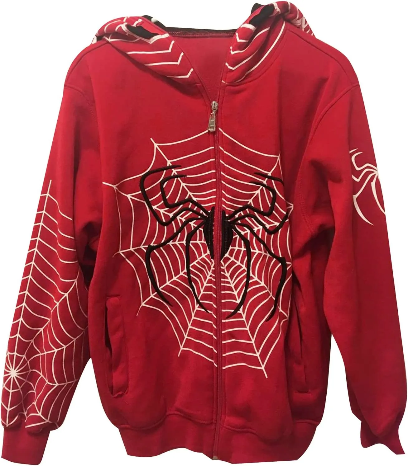 Women Gothic Zip Up Hoodie Y2k Graphic Long Sleeve Sweatshirt Aesthetic Punk Oversized Jacket with Pockets