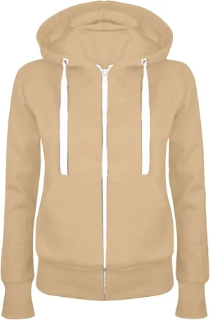 Womens Full Zip Up Hoodies Sweatshirt Fall Lightweight Long Sleeve Basic Sweatshirt Casual Loose Long Sleeve Jackets