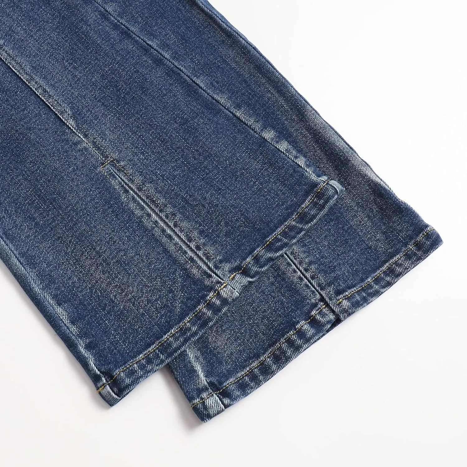 Women's High Waisted Slit Flared Jeans - Slim Fit Stretch Denim Comfort and Style