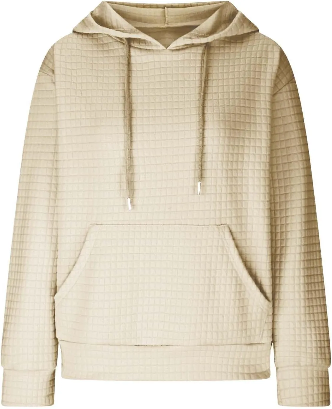 Womens Hoodies Long Sleeve Solid Drawstring Hoodie Sweatshirts For Women Casual Pullover With Pockets Tops 2024