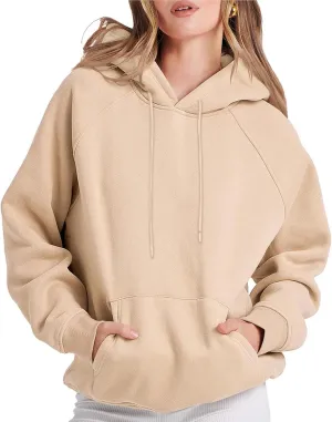 Womens Oversized Hoodies Sweatshirts Fleece Hooded Pullover Sweater Tops Long Sleeve Fall Fashion Outfits Clothes 2023