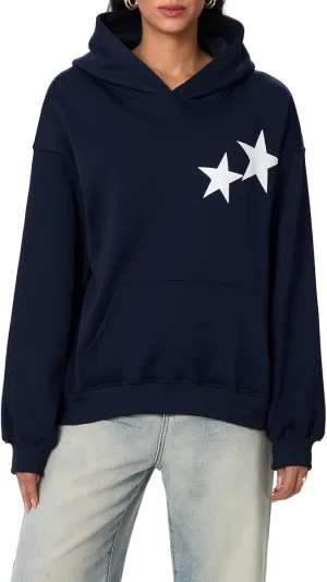Womens Y2k Oversized Graphic Flower Printed Hoodies Letter Aesthetics Pullover Long Sleeve Sweaters