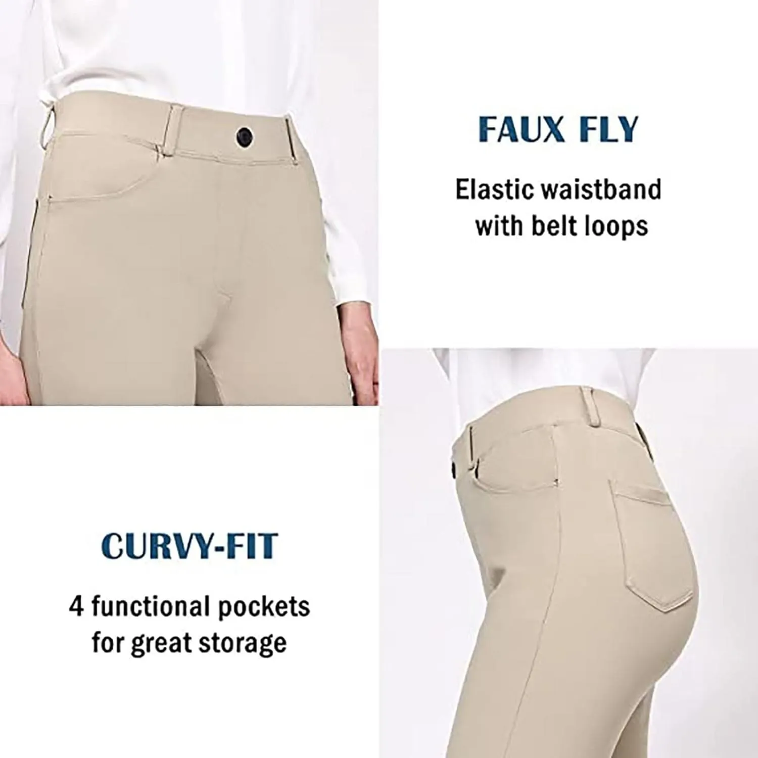 Women's Yoga Dress Pants Stretchy Work Slacks Office Business Casual Straight Leg Bootcut Trousers with Pockets