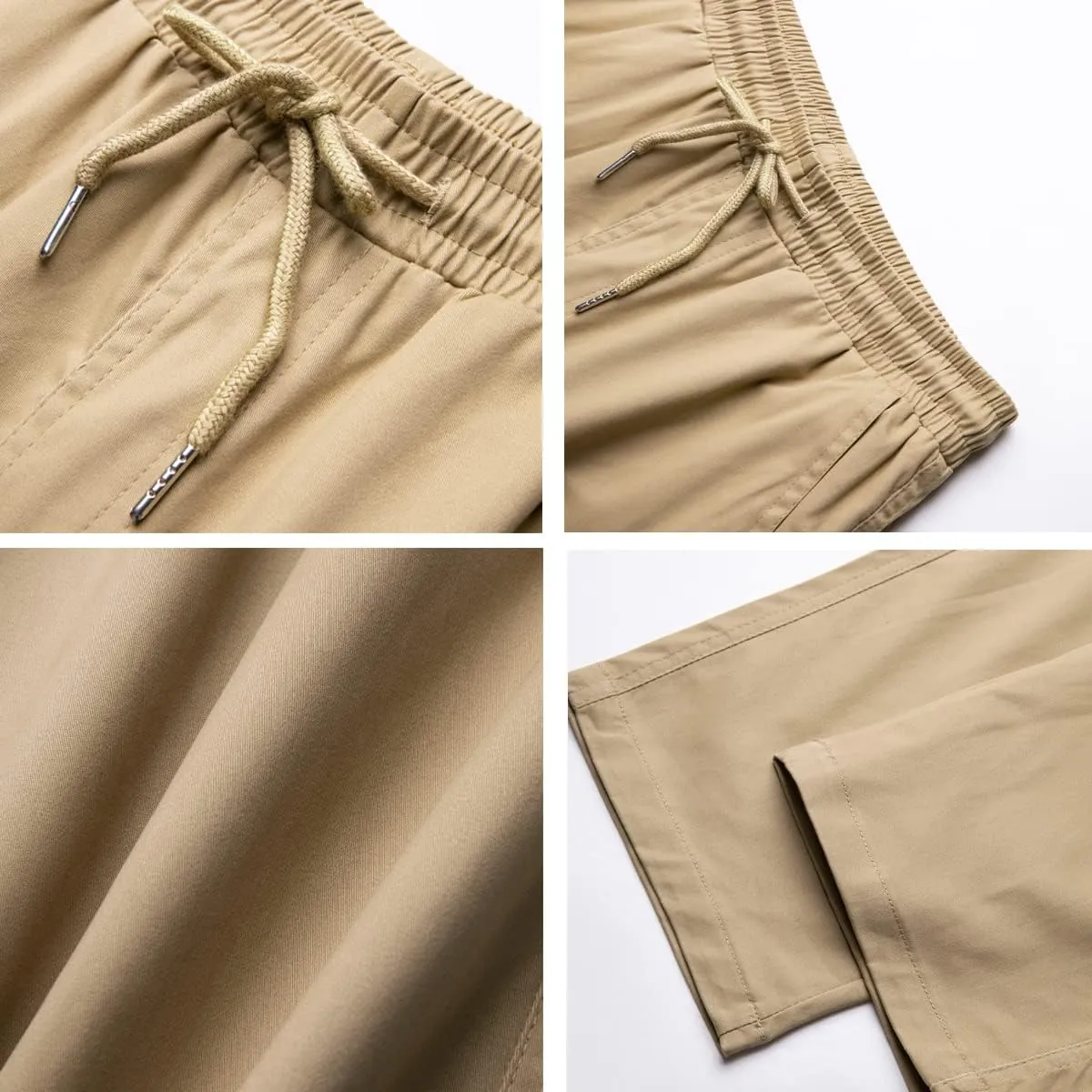 WZIKAI Mens Cargo Pants Relaxed Fit Drawstring Joggers Sweatpants for Men Workout Casual Long Trousers