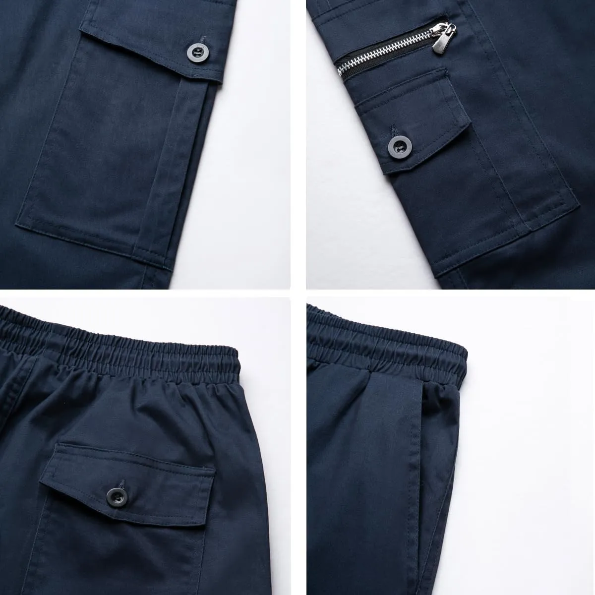 WZIKAI Mens Cargo Pants Relaxed Fit Drawstring Joggers Sweatpants for Men Workout Casual Long Trousers
