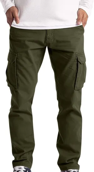 XIAXOGOOL Baggy Cargo Pants,Plus Size Cargo Pants for Men Casual Joggers Athletic Pants Loose Fit Outdoor Relaxed Trousers