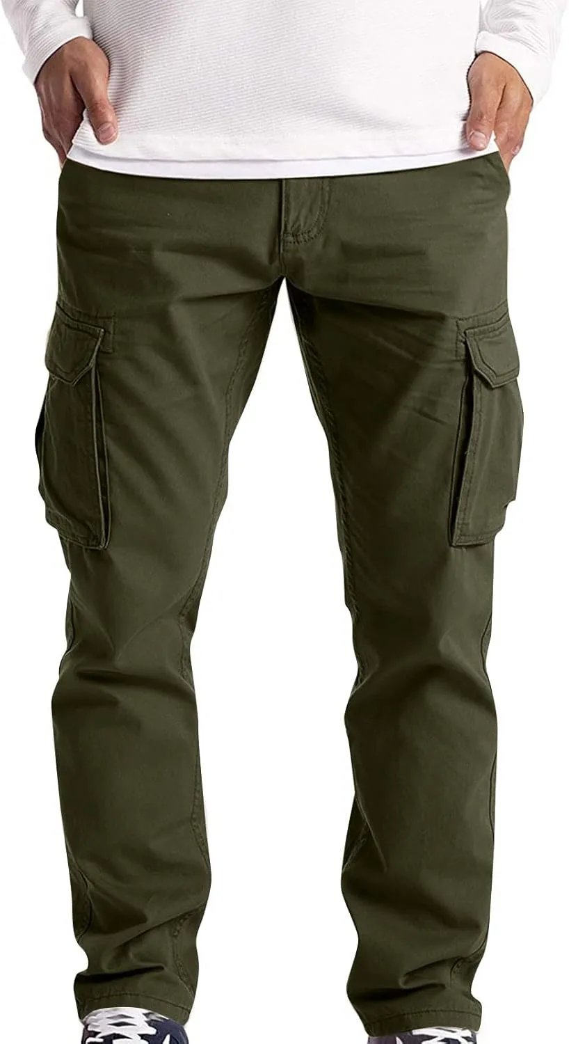 XIAXOGOOL Baggy Cargo Pants,Plus Size Cargo Pants for Men Casual Joggers Athletic Pants Loose Fit Outdoor Relaxed Trousers