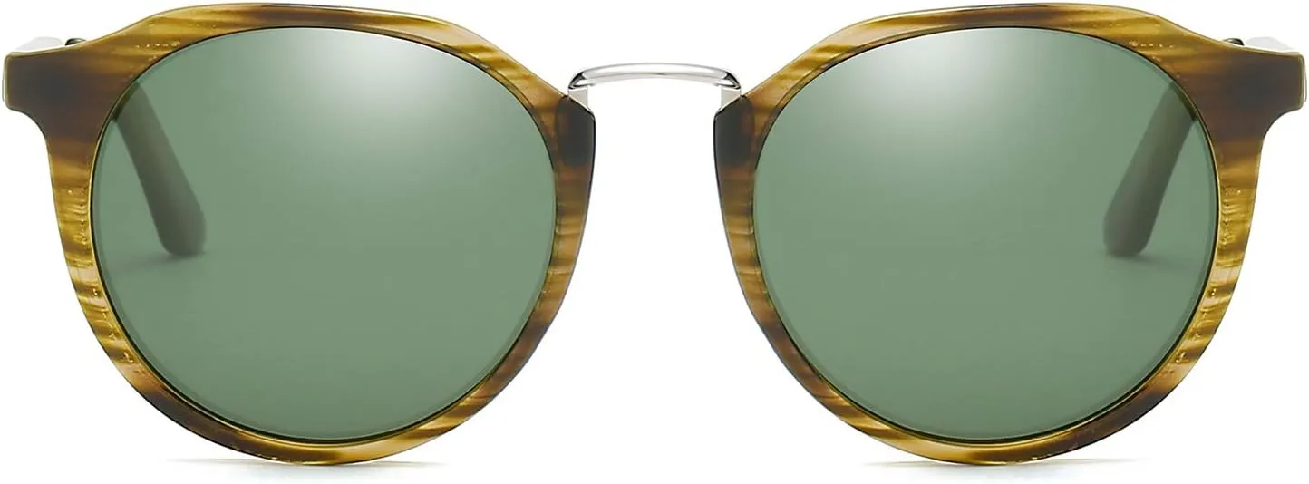 ZENOTTIC Retro Polarized Round Sunglasses for Men Women Vintage Style UV400 Protection Lens
