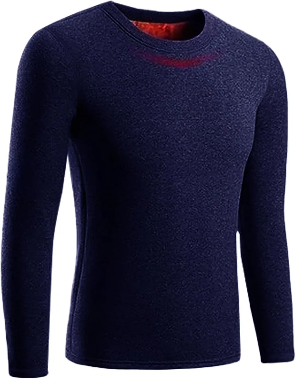 ZYXTIM Mens Thermals Sherpa Lined Undershirt Fleece Thicken Pullover Basic Tops Sweatshirt John Shirts Loungewear Oversized